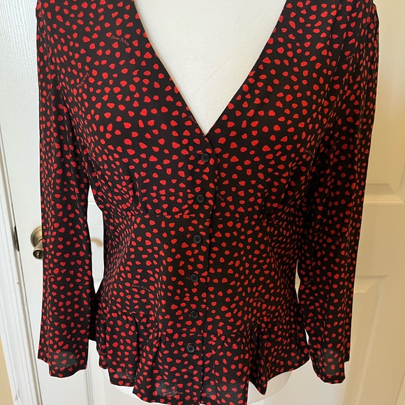 From Future Black and Red Silk Blouse/ Top - Picture 9 of 10